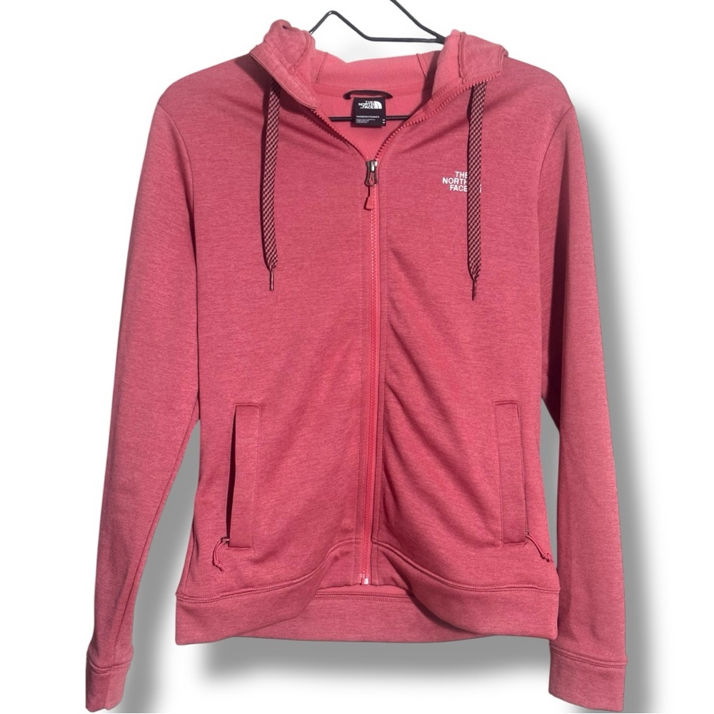 The North Face Pink Utility Jacket Long Sleeve Fleece Interior Hooded Sweatshirt - Picture 14 of 16